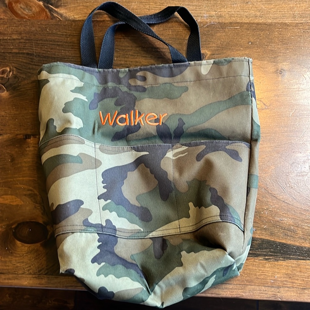 Camo bag.  Has “Walker” embroidered on it.  Listing # 434